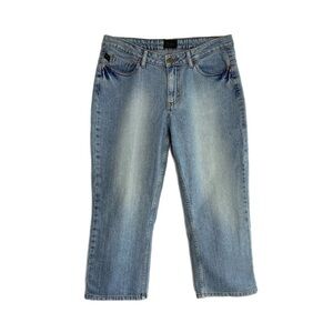 Riders Copper Collection Vintage Faded Wash Cropped Capri Jeans